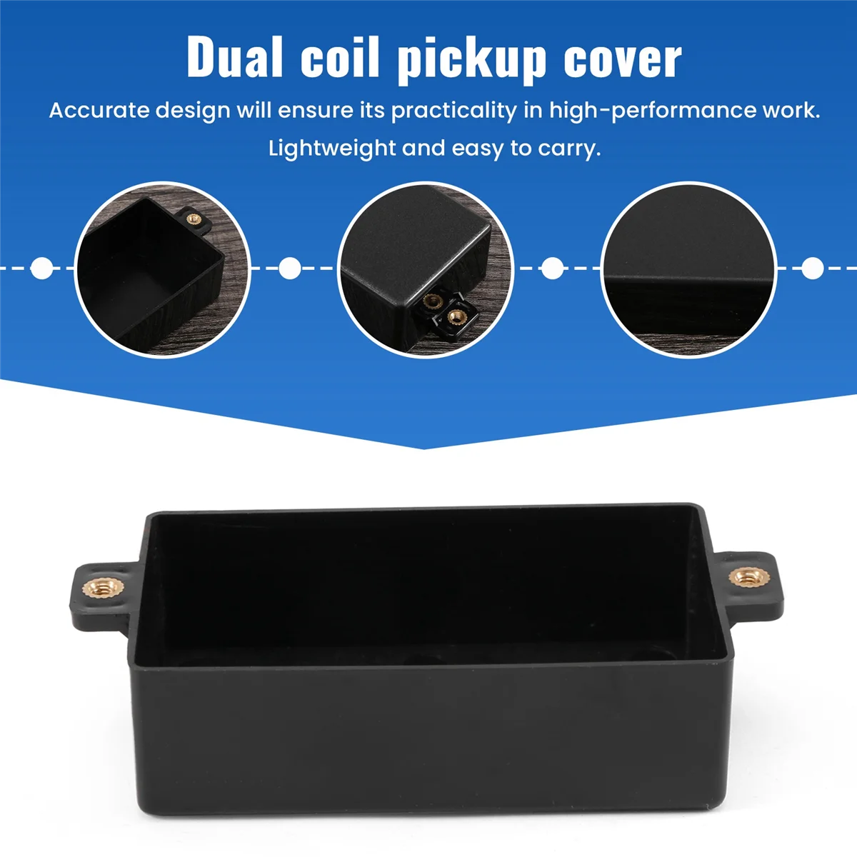 Пластиковая герметичная крышка звукоснимателя BVBV для хамбакера, подходит для деталей гитары звукоснимателя SQ ST (черный)