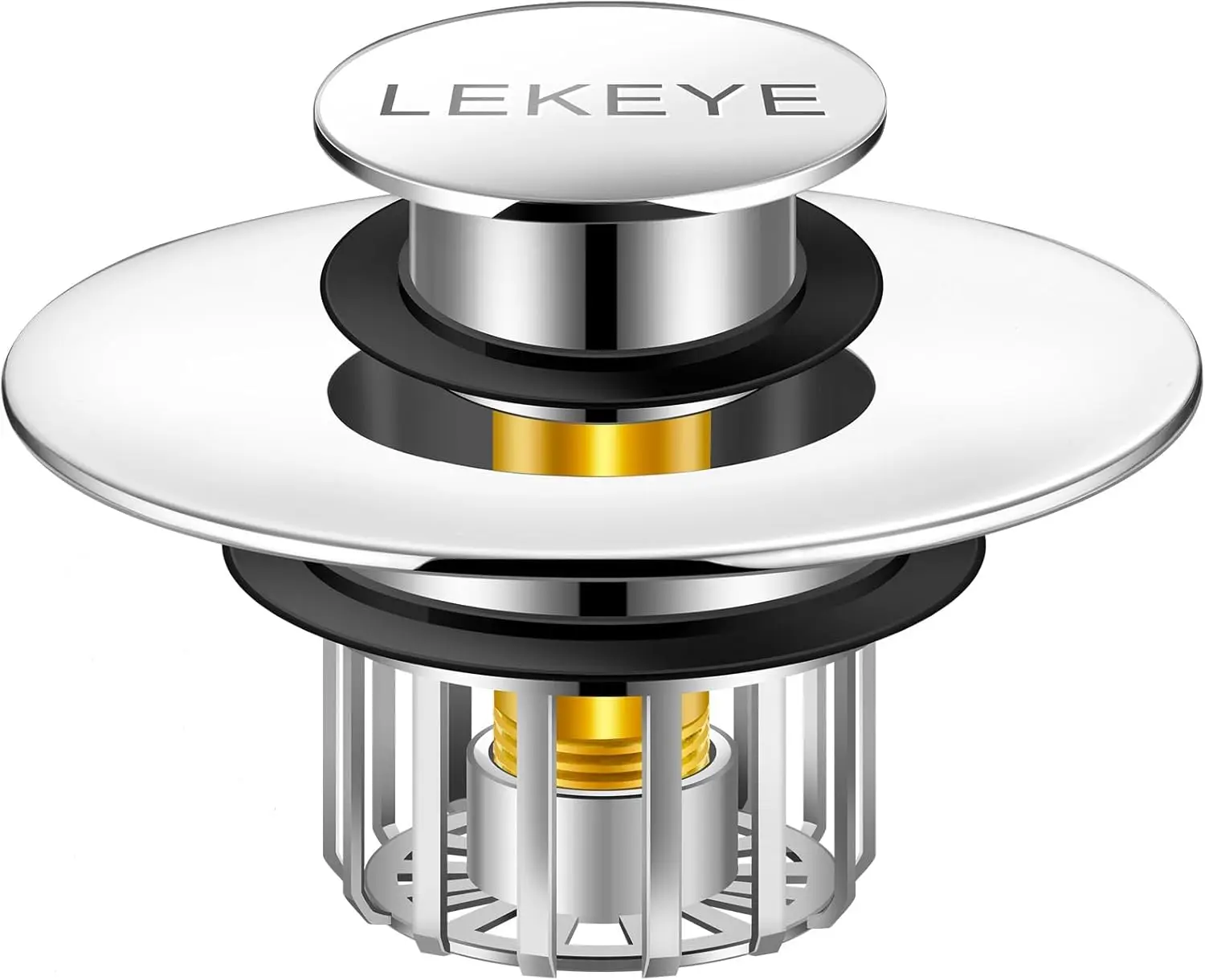 

Выдвижной сливной клапан с фильтром для отверстий в ванной от 1-1/2 до 1-3/4 дюйма | Уловитель волос для душа и заглушка для ванны