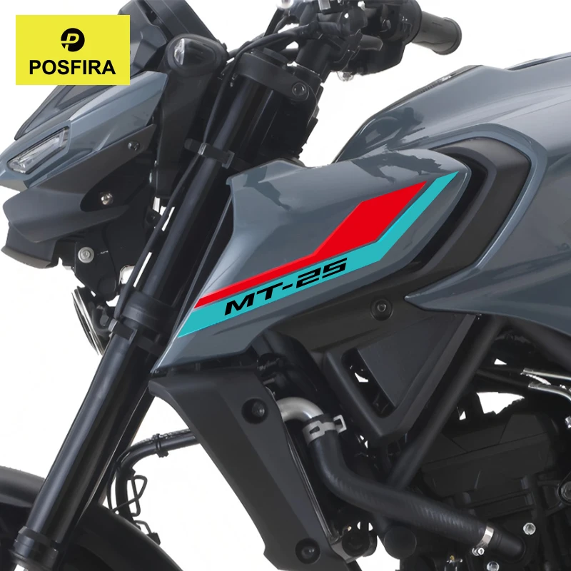 

POSFIRA Motorcycle Front Fairing Sticker Vinyl Decal for Yamaha MT 25 MT25 MT-25 2021 2022 2023 2024 Motorbike Accessories