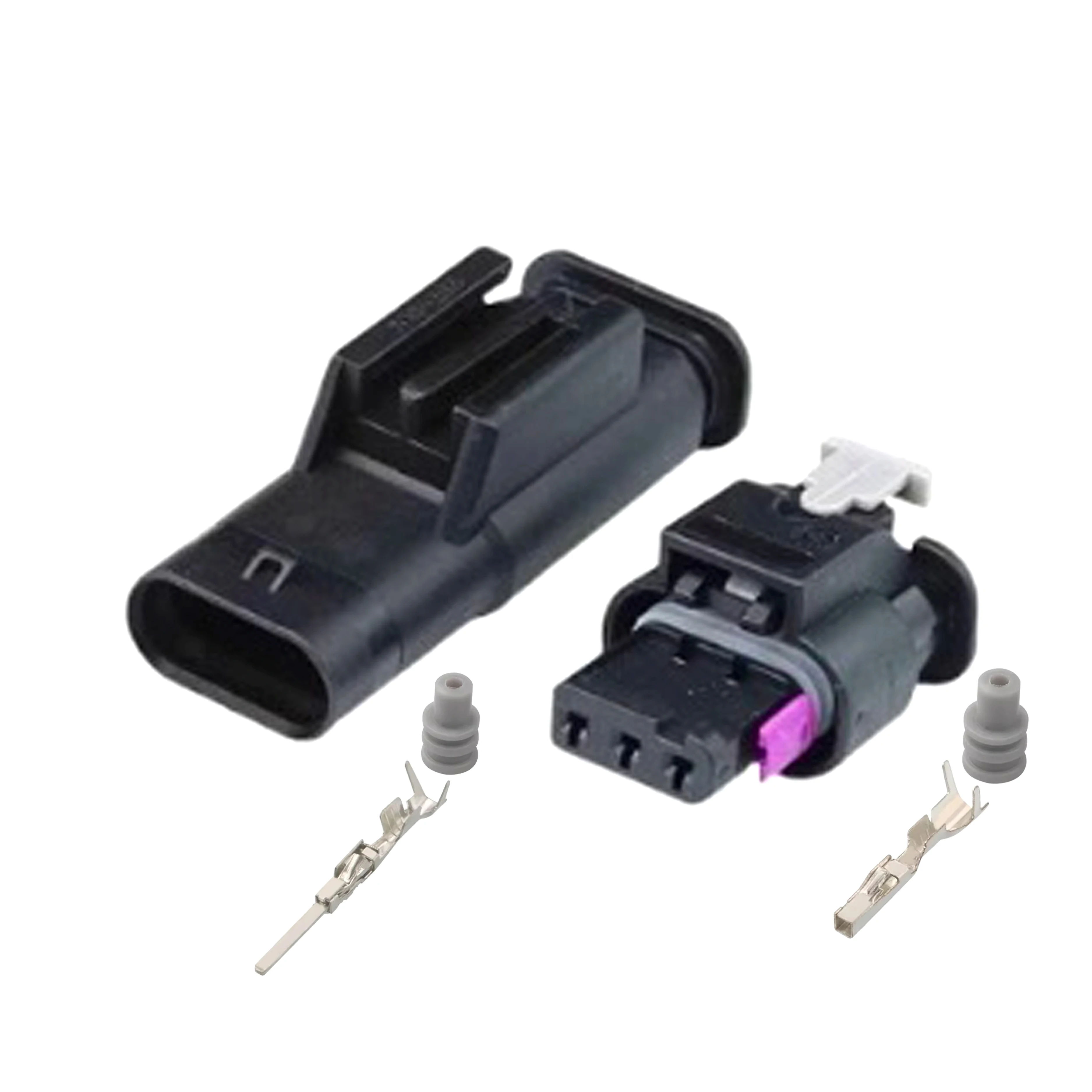 Connecteur électronique automobile étanche à 3 broches AMP, 1/5/10/20 ensembles, 1718653-1, pour VW Audi 4F0973703