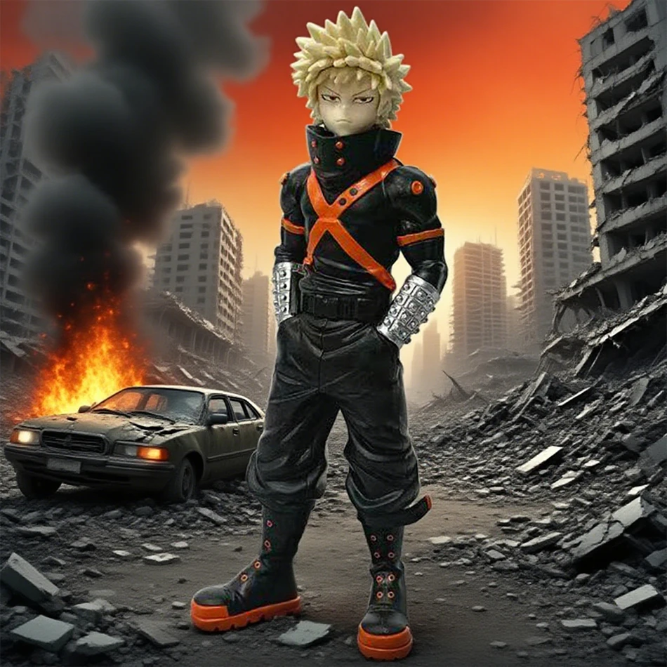 Anime Mha Figuren Bakugou Katsuki Figuur's Hero Academia Beeldje Bakugou Katsuki Midoriya Izuku Ac Bodemtemperatuur Figuur Pop Speelgoed Tech fts