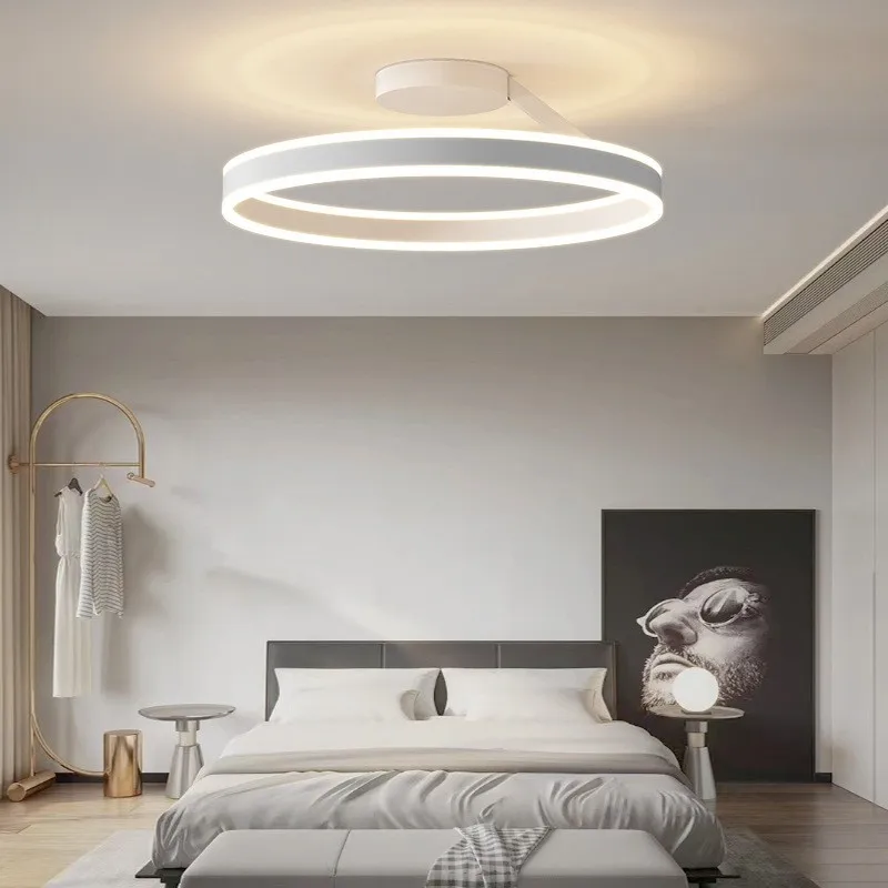 Living Room LED Ceiling Lamp Chandelier Modern Minimalist Restaurant Bedroom Kitchen Light Indoor Home Circular Lighting Decor