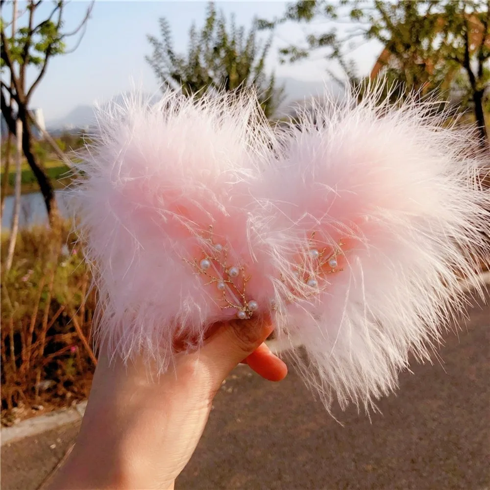 High Quality 12cm Fairy Feather Hairpins Sweet Style Side Clip Feather Hair Clip Feather Feather Barrettes Wedding Party