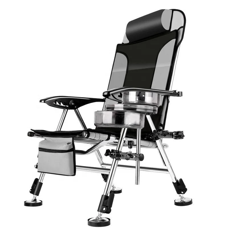 

Hot New Lazy Man Portable Leisure High Back Chair Outdoor Folding Chair Stainless Steel Multifunctional Fishing Chair