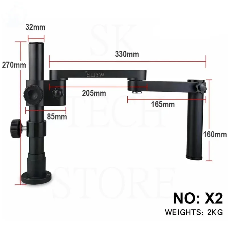 

WYLIE 360 ° Rotating Microscope Bracket Adjustable Rotating Universal Support Column Metal Thickened Base Bracket Rocker Arm