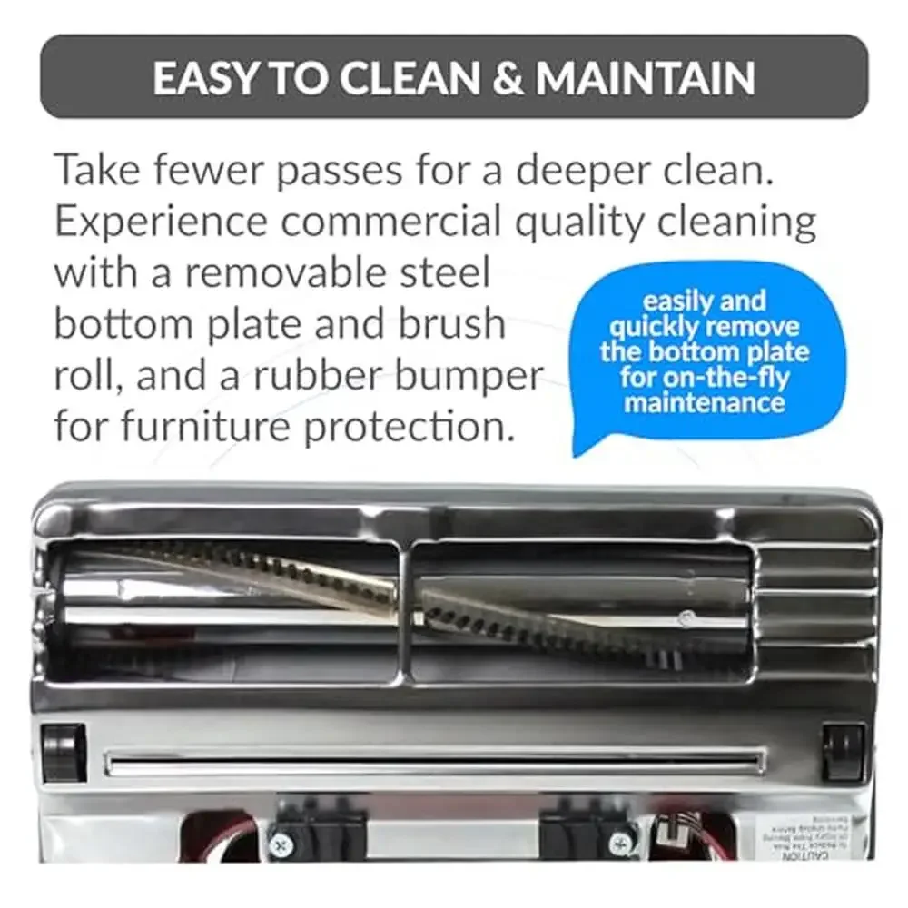 Вертикальный пылесос в мешках, стальная щетка, рулон HEPA-фильтр, бортовые инструменты, 107CFM, многоповерхностный, 120 В, 19 фунтов