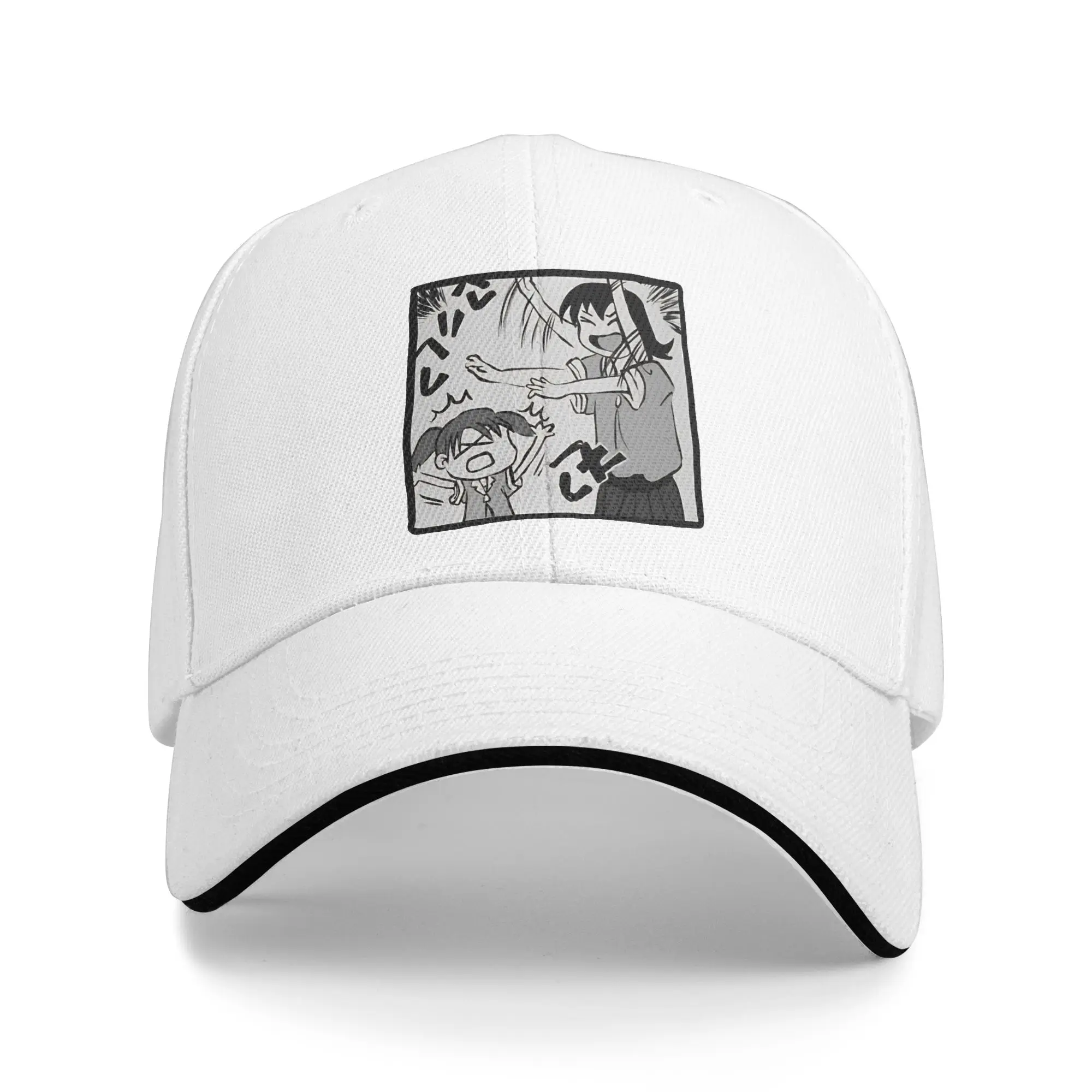 Adult Azumanga Daioh tomo beating chiyo Sandwich Caps  , Retro Baseball Cap Snapback Caps  Sun Hats Adjustable Trucker Cap