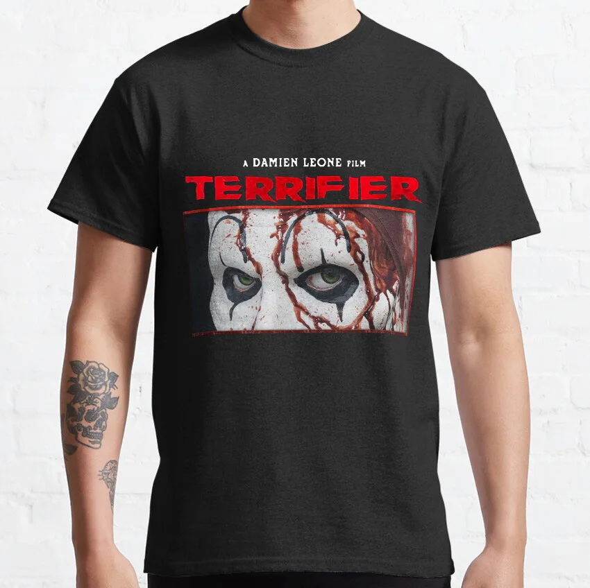 

Art Eyes Terrifier art the clown halloween horror film scary moive 100% cotton printed clothing plus size 6XL t shirt for men
