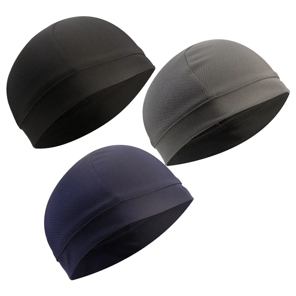 3 قطع من غطاء بطانة الحماية من الأشعة فوق البنفسجية، ناعم ومسامي وقابل للتمدد يمتص العرق لركوب الدراجات الداخلي باللون الأسود والرمادي والأزرق الداكن #2