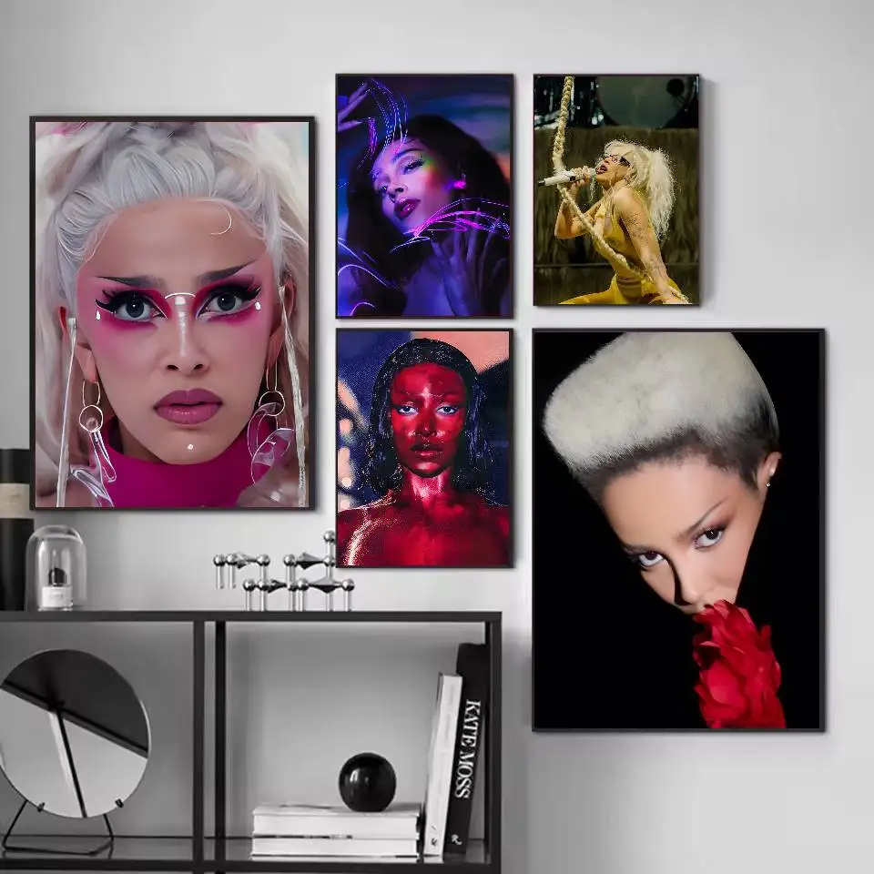 ملصق Doja Cat ملصق فني ذاتي اللصق مقاوم للماء ملصق ورقي للمقهى والبار وغرفة النوم ديكور الحائط