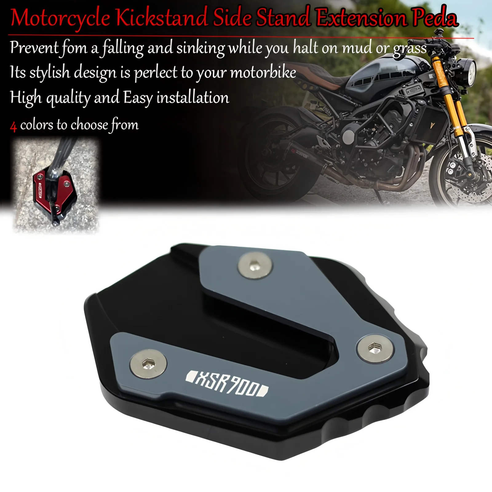 

Для YAMAHA xsr900 XSR900 2014-2022 2023, аксессуары для мотоциклов с ЧПУ, боковая подставка, удлинитель, расширяющаяся подставка