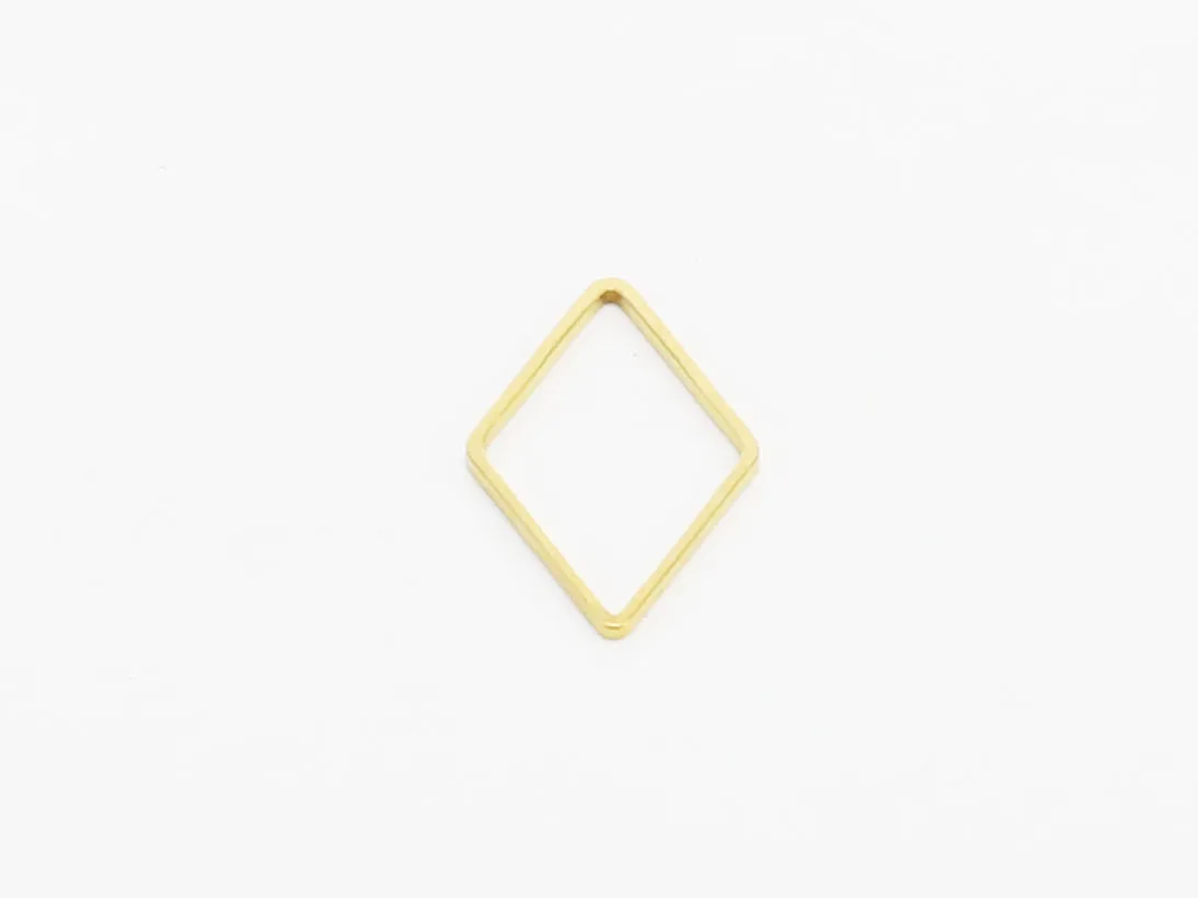 50pcs Brass charms 23x13.2mm Rhombus Raw brass earrings findings pendant  -R769