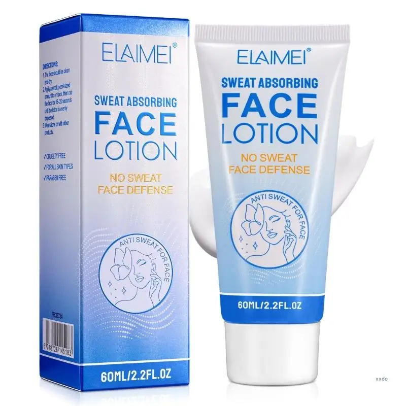 ELAIMEI Antiperspirant Sweat Absorbing Face Lotion Antiperspirant for Face Forehead Scalp Sweat Blocker Face Lotion Deodorant