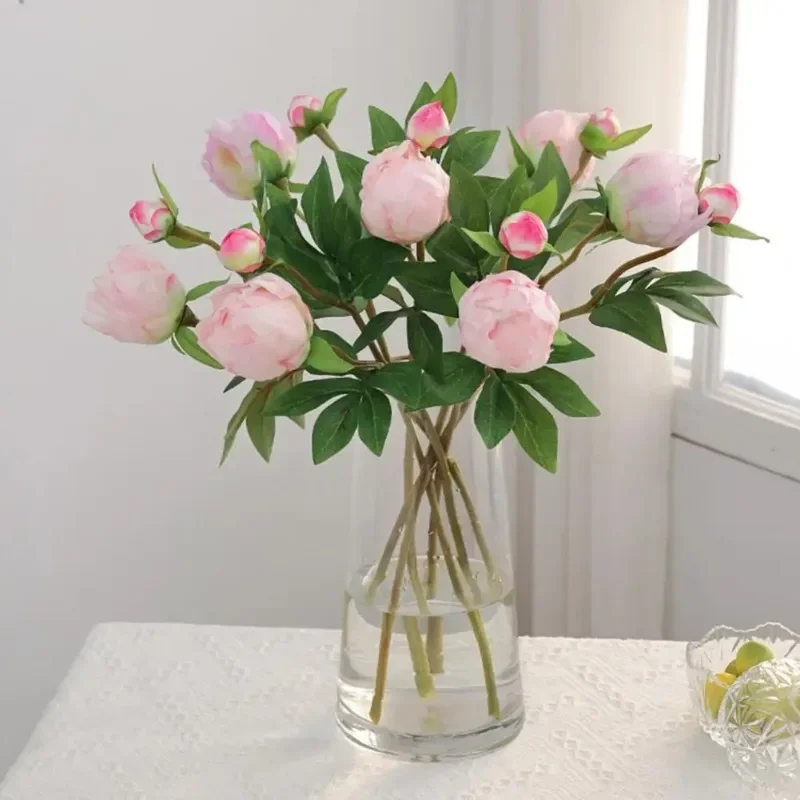 2 Heads Fake Peony Fashion Artificial Flower Not Withered Decorative Fine Workmanship Wedding Home Decoration Wedding Decoration