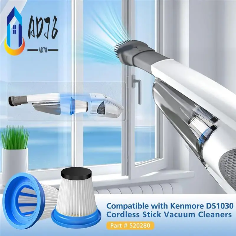 

AD78-5 Pack 520280 Сменный фильтр Hepa для Kenmore Ds1030 Ds1020 Беспроводной пылесос Легкий очиститель Hepa-фильтры