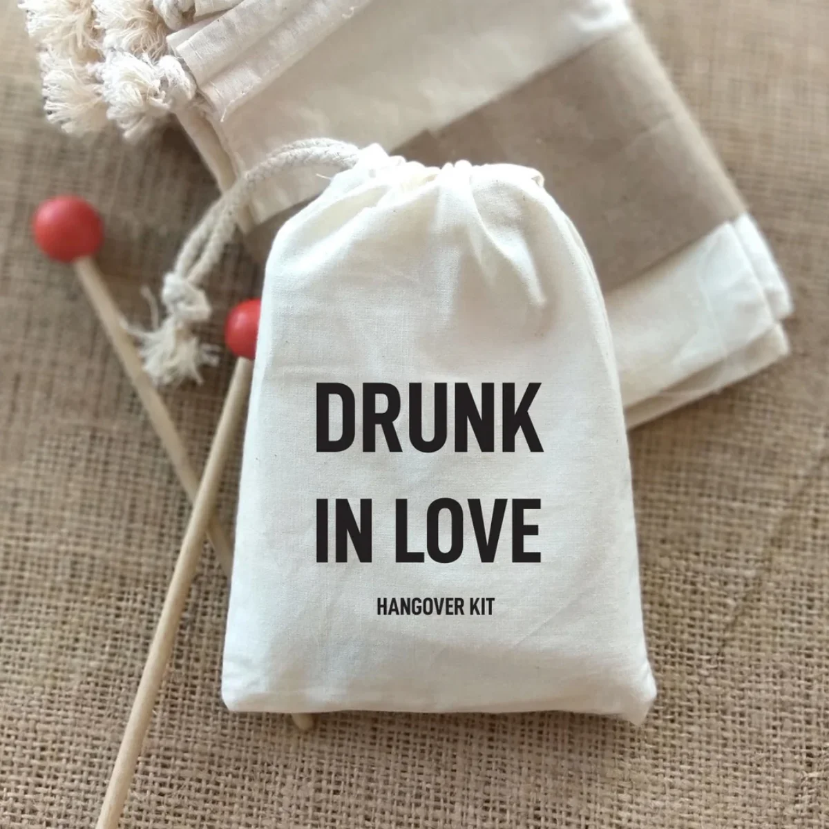 25 PCS Drunk In Love Hangover Kit - Bachelorette Party - Hangover Kit - Bridal Party - Wedding Gift - Bachelorette Party Gift -