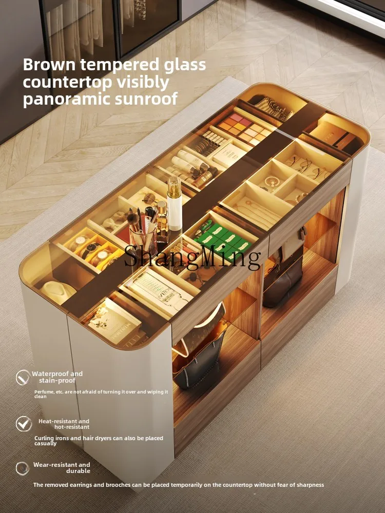 ZYH minimalist light luxury cloakroom mid-island drawer cabinet master bedroom dresser storage display cabinet