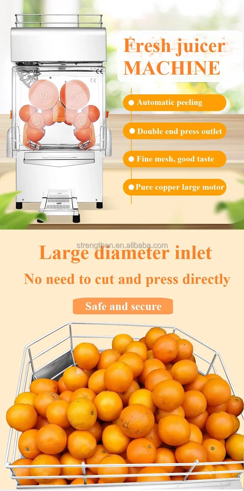 Commerciële Roestvrijstalen Vers Fruit Juicer Lar Automatische Schilmachine Of Granaatappel Citroen Dc Squeeze Sap Extractor