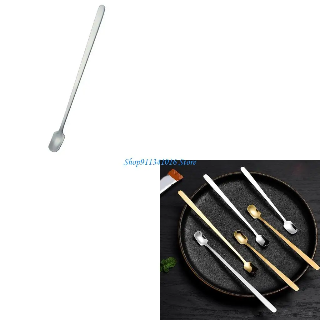 

Square Head Coffee Spoon Metal Steel Teaspoon Dessert Spoon