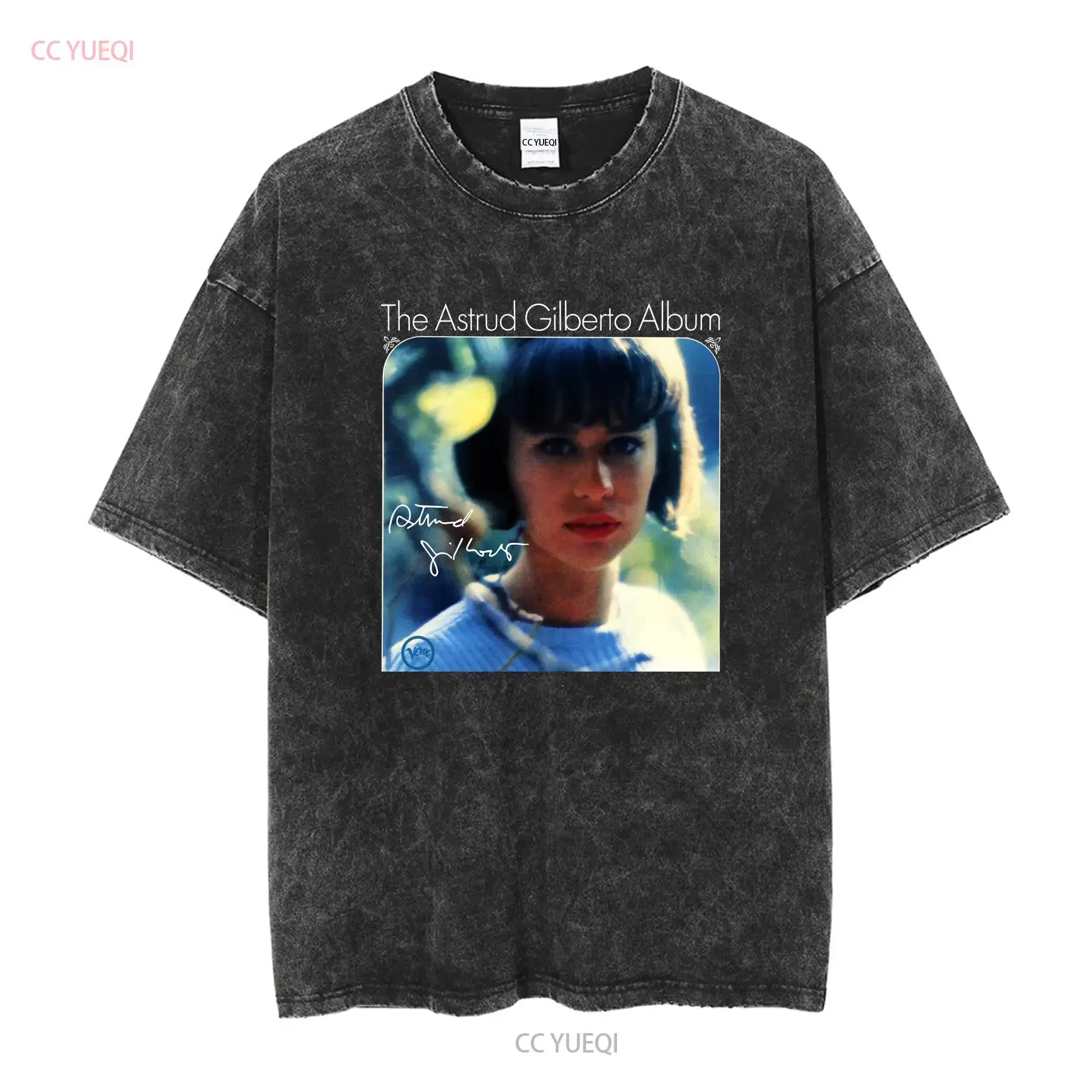 Remembering Astrud Gilberto Signature T Shirt Black S to 5XL long or short sleeves vintage Washed Slightly Versatile