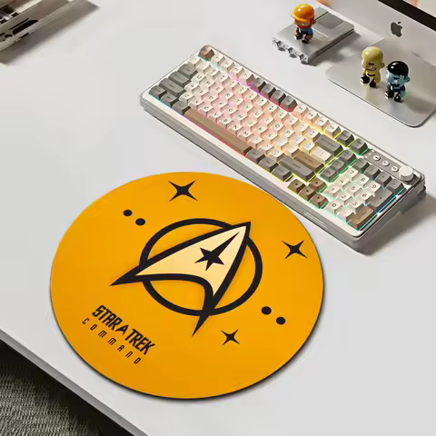Star Trek Round Mouse Pad Gaming Laptops Keyboard Mat Deskmat Pc Accessories Desk Protector Mousepad Gamer Mats Anime Mause Pads