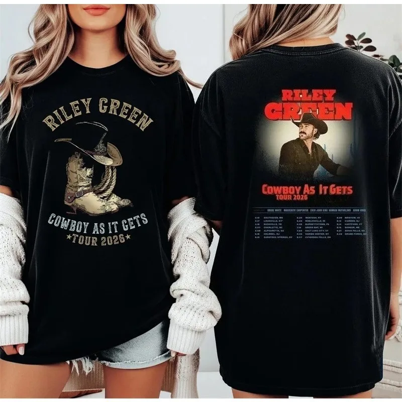 Riley Green Merch T-shirt Men Short Sleeve Tee Unisex Tops Causal Clothes Female Y2K Tops