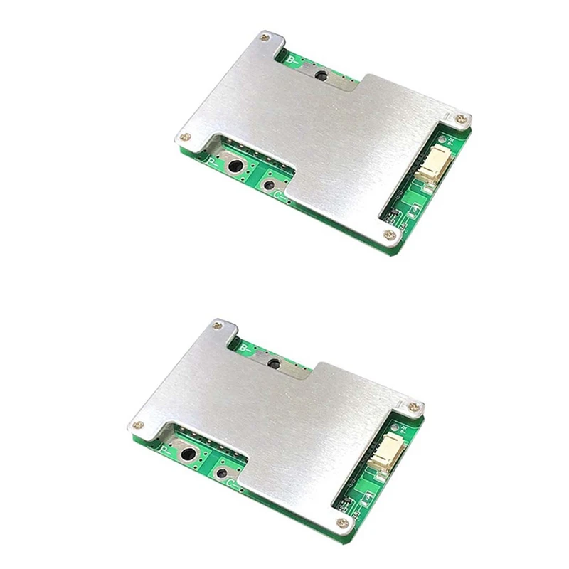2 pces 4S 12v 100a bms lifepo4 placa de circuito de proteção da bateria de fosfato de ferro de lítio com carregamento equilibrado