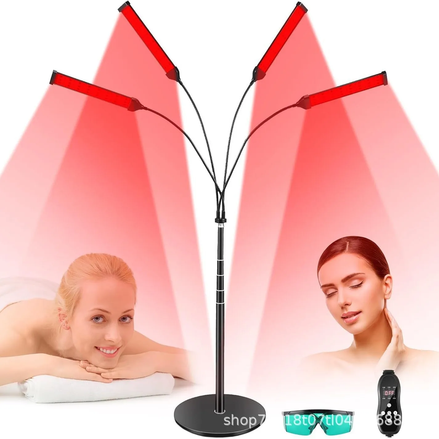 

4 in1 850nm940nm red physiotherapy light 4 heads 5 heads physiotherapy light floor telescopic bracket