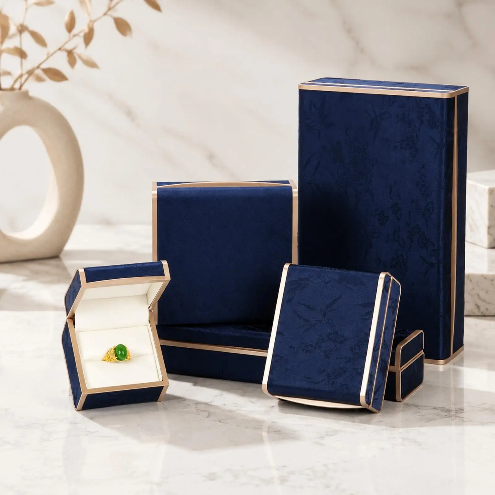 Decorative Jewelry Display Case for Countertop Vanity Storage of Rings Bracelets Necklaces