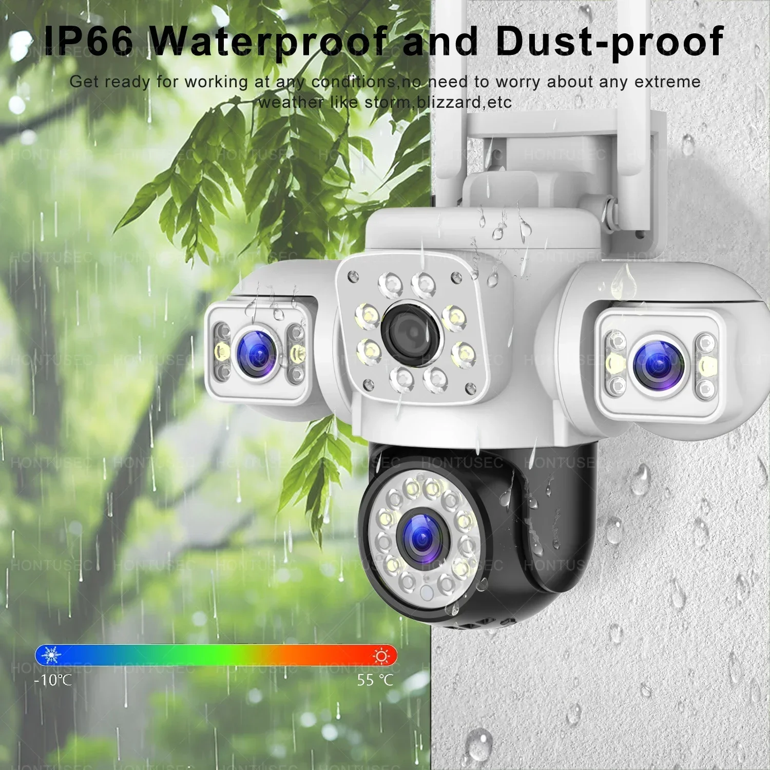 Yoosee 6K 12MP 3 Lens 3 Screens WiFi PTZ IP Camera Outdoor IP66 Waterproof Two Way Audio Auto Tracking Surveillance Cameras - Image 6
