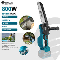 EGOD 8Inch Brushless Electric Chain Saw Handheld Woodworking Cutting Power Tool Patio Garden Cutting Chainsaw for Makita Battery