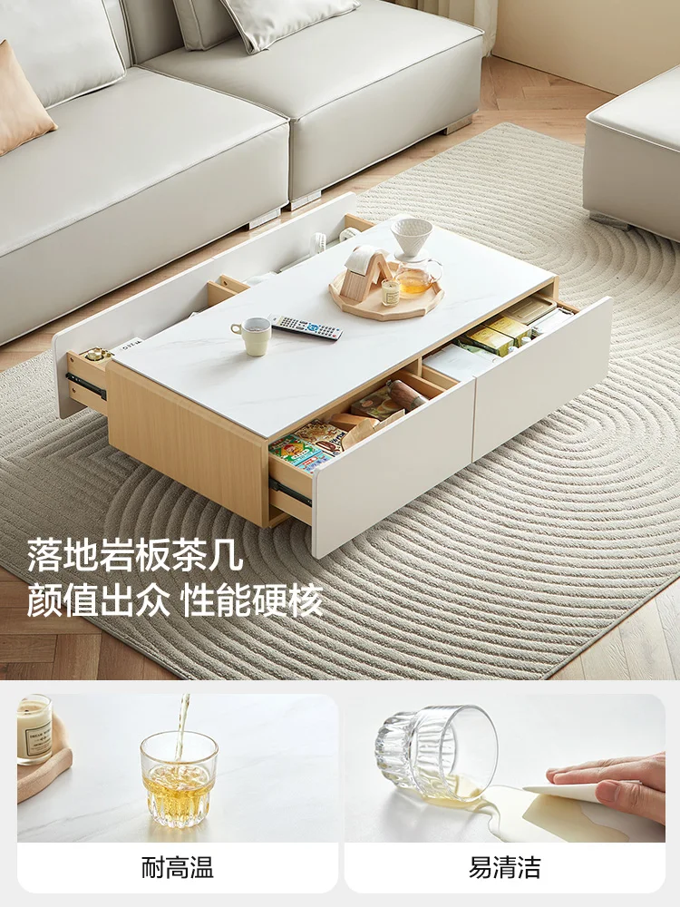 

Lin's Home Furnishing Floor TV Cabinet Coffee Table Combination Small Apartment Living Room 2025 New Sto