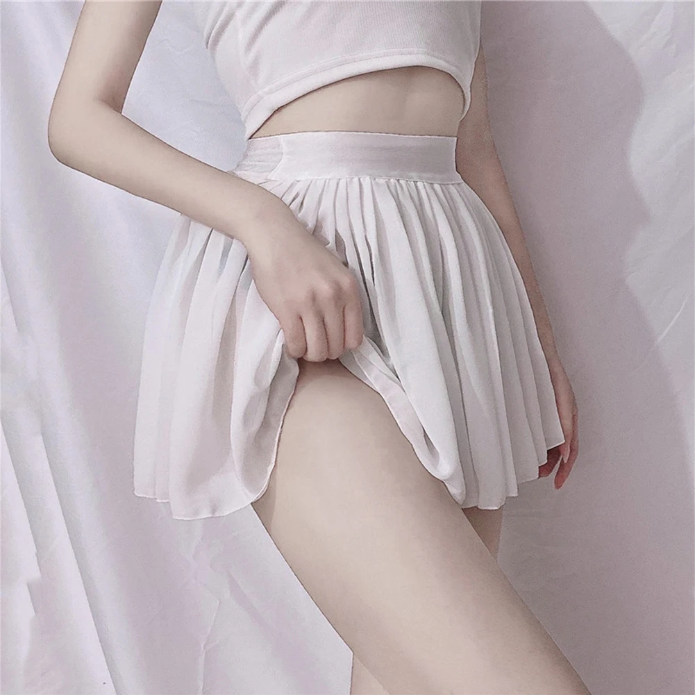 Dress Women s Skirt Polyester Slight Strech Soft Solid Color Club Comfortable Free Size High Waist Sheer Lingerie