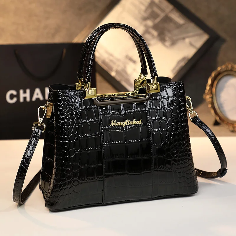 

KAIDIFEINIROO Kangaroo Brand Alligator Luxury Women Clutch Handbag Pu Leather Shoulder Crossbody Boston Bag Ladies