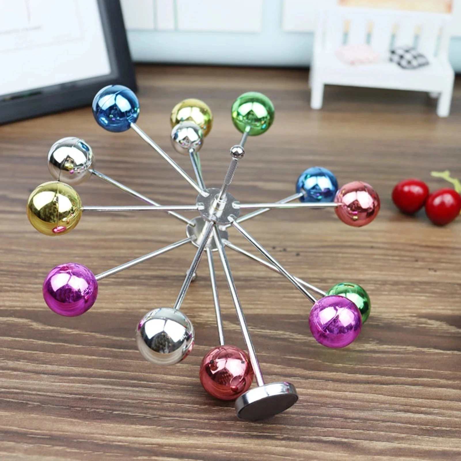 New Miniatures Ferris Wheel Perpetual Motion Newton Pendulum Eternal Celestial Model Newton Cradle Magnetic Ornaments Home Decor