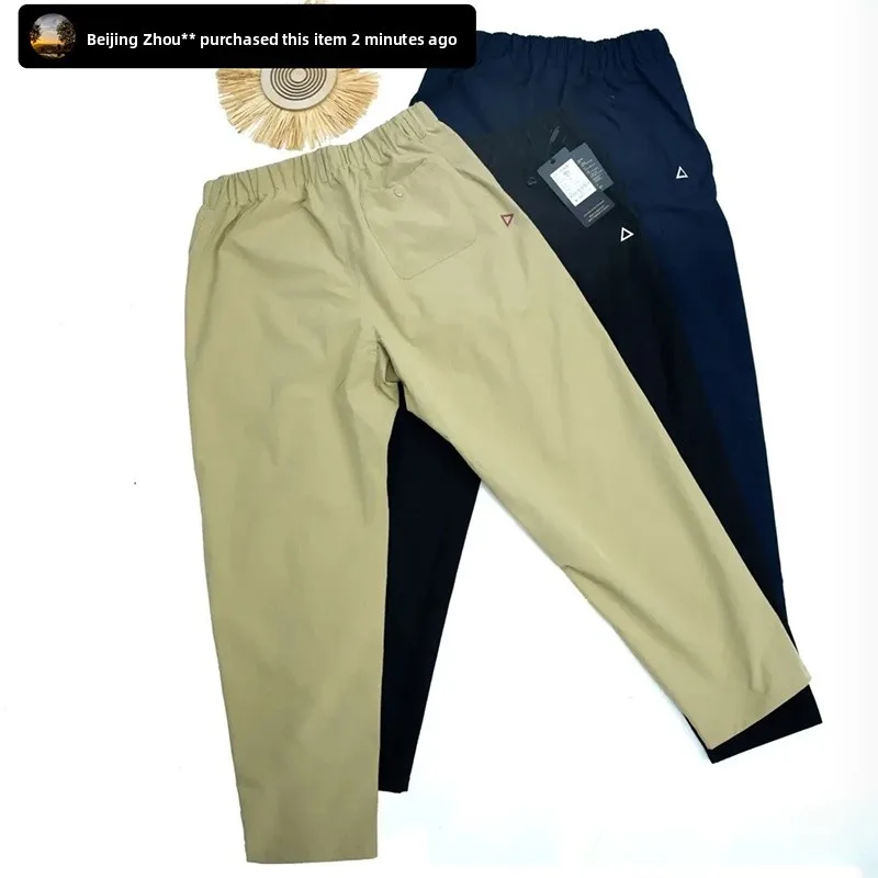 High-End Men's Work Trousers American  Logo Casual Pants Youth Fashion Spring Autumn Loose Fit Straight Leg Breathable