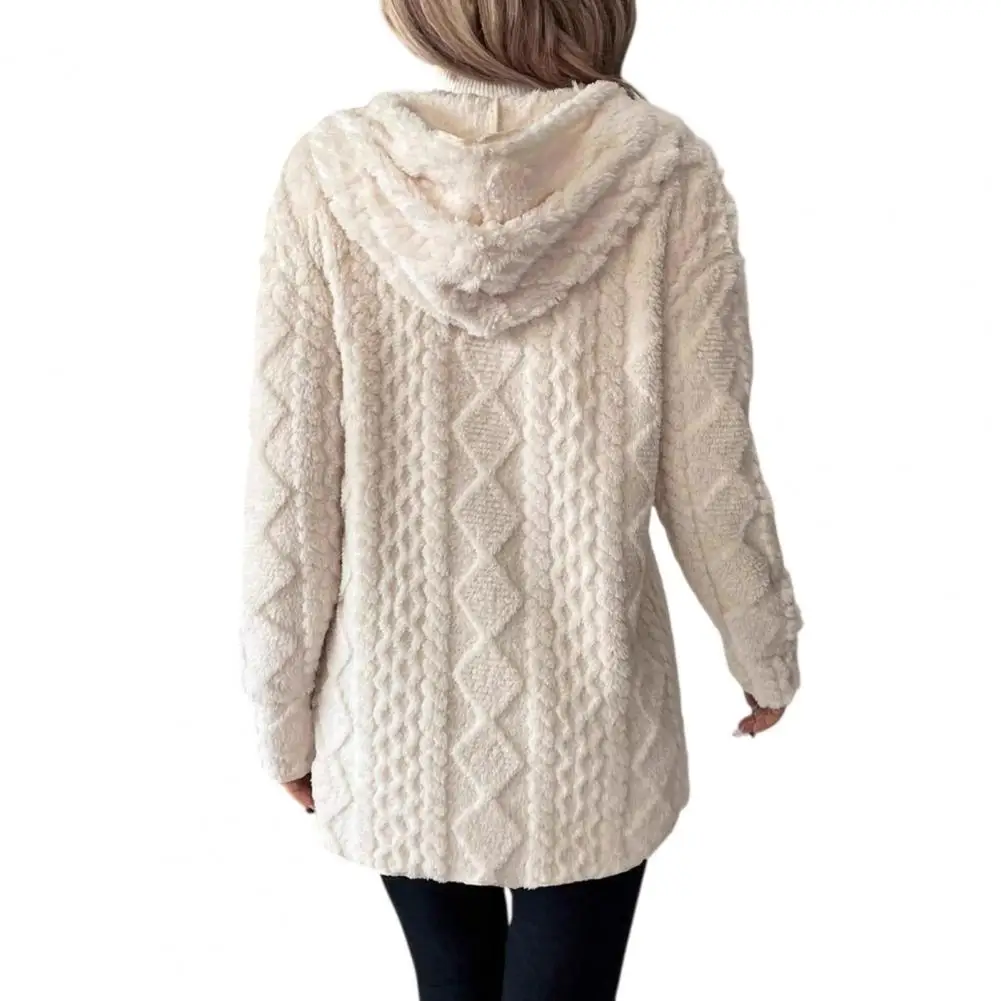Soft Outwear Women’s Hooded Fleece Jacket Warm Thermal Zip-up Coat Long Sleeve Outerwear for Fall Winter Seasons Lightweight