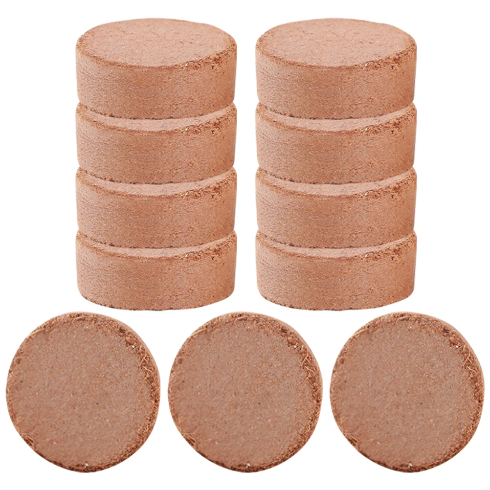 60 قطعة كتل التربة المغذيات جوز الهند الكريات الخث المضغوط لزراعة زرع البستنة في الأماكن المغلقة والخارجية