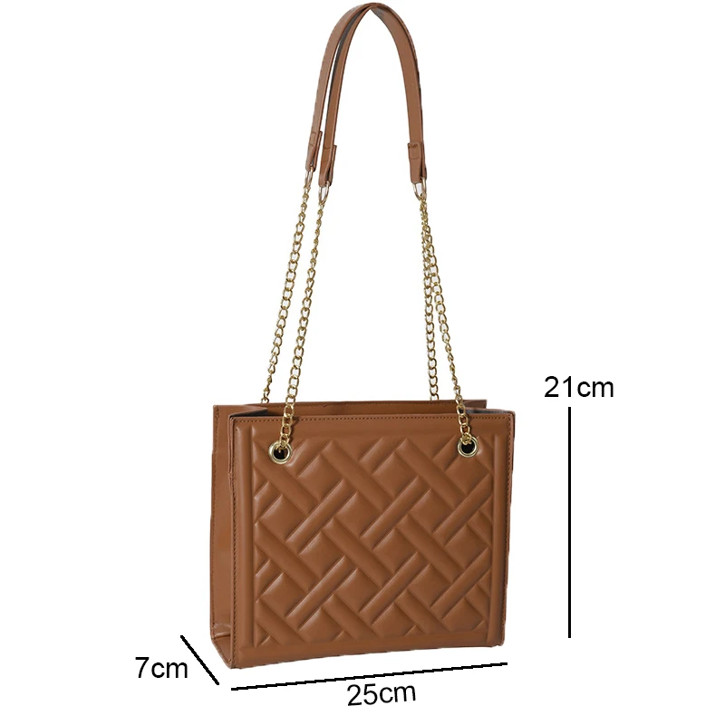 Mode weibliche quadratische Tasche neue Qualität Pu Leder Damen Designer Handtasche Kette Schulter Umhängetaschen