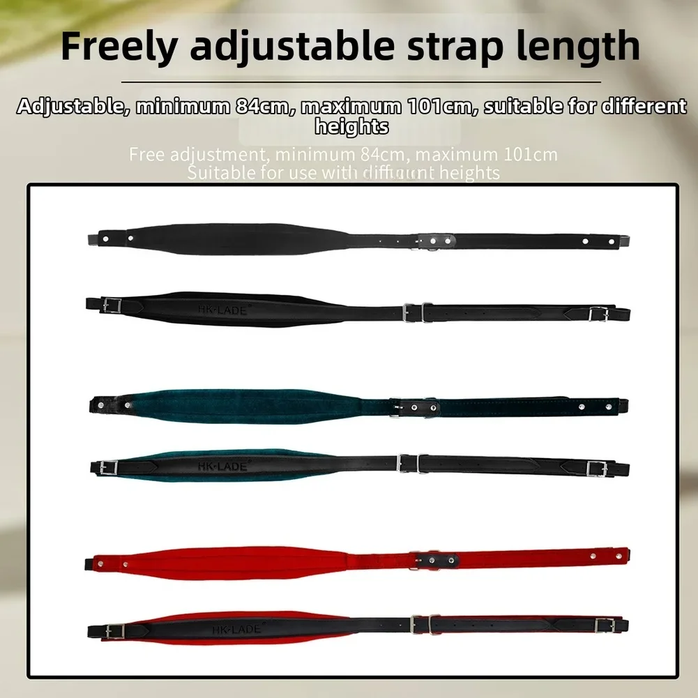 1pc Accordion Strap 84-101x5.5cm Leather Flannel Multi-Purpose Adjustable Shoulder Strap For Accordions Ranging From 16-120 Bass
