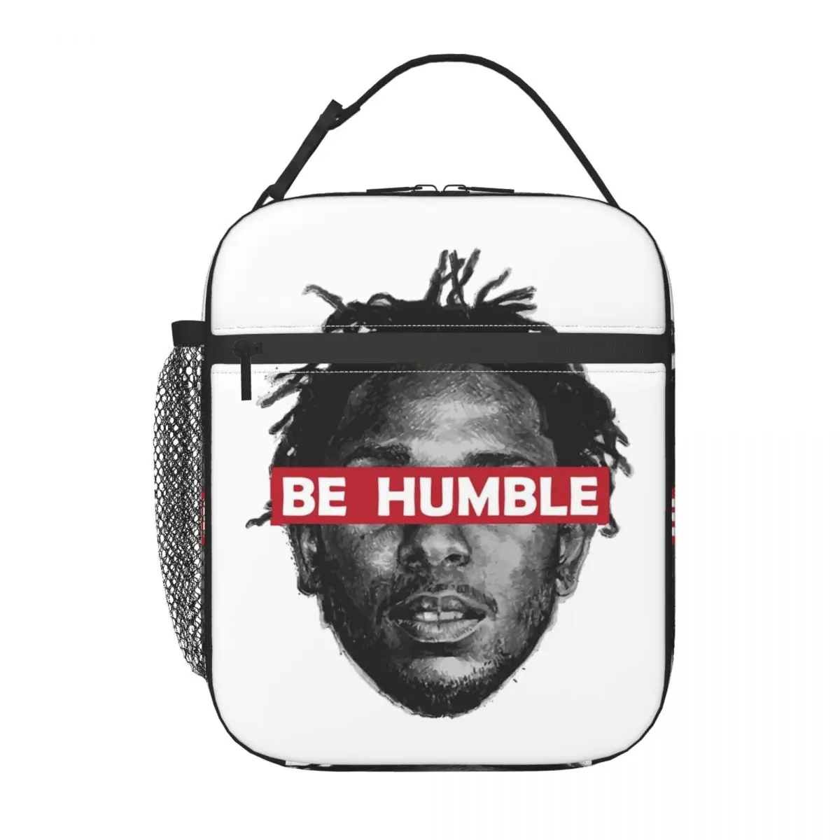 Be Humble Kendrick Lamar 랩퍼 액세서리, 절연 도시락 가방, 여행 음식 보관 가방, 재사용 가능한 열 냉각기, 도시락 상자