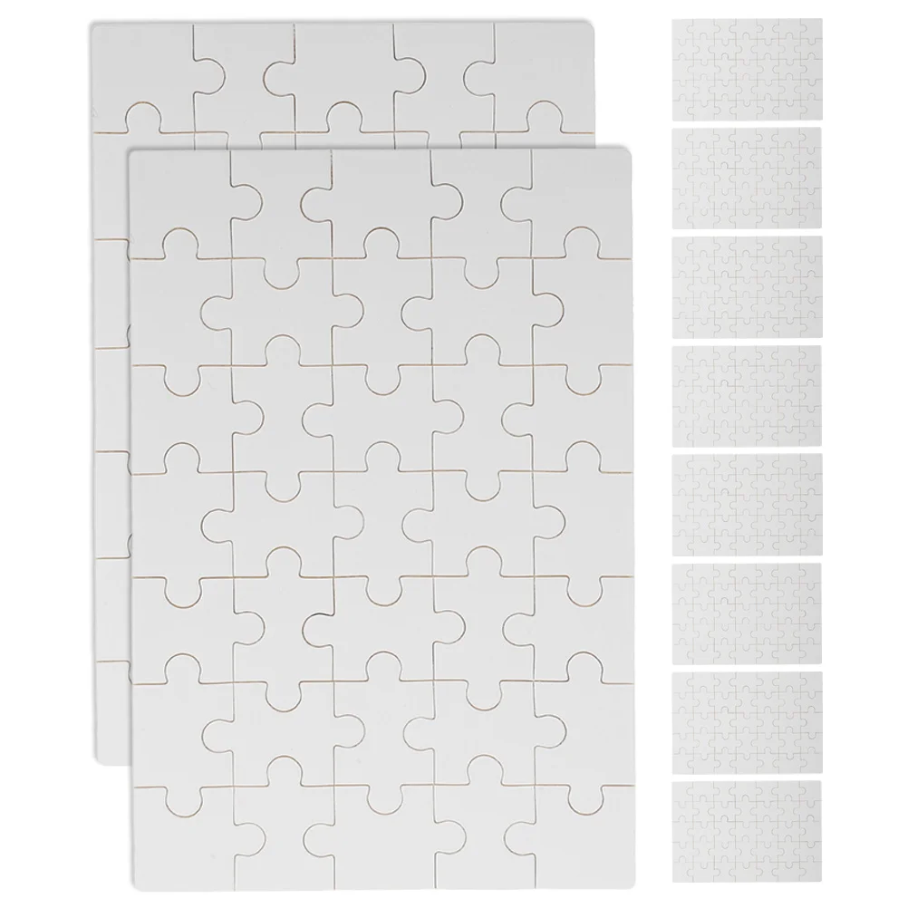 

10 Sheets DIY Blank Puzzle Puzzles For Sublimation Cognitive Plaything Boards Thermal Transfer Blanks Products White Jigsaw