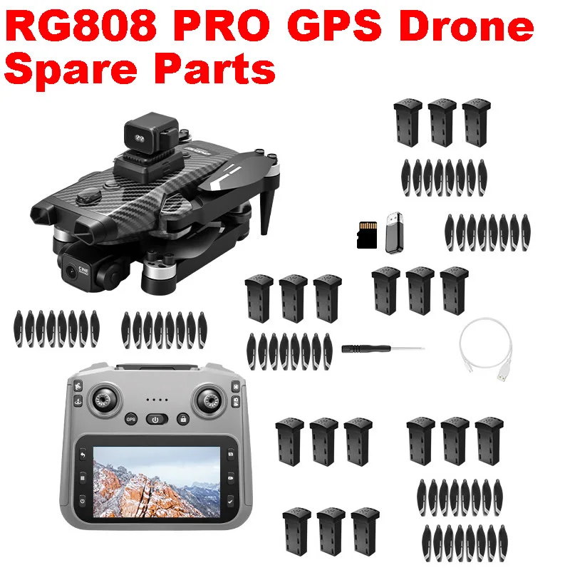 

RG808 PRO GPS Drone Brushless RC Quadcopter Motor Arm Remote Control/Battery/Propellers/Charging Wire/Obstacle Avoidance etc..