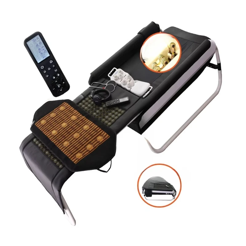 

Foldable Korean Spine Body Massager Master V3 V4 V6 Jade Roller Treatment Bed with Hot Jade Pad Infrared Massage Bed