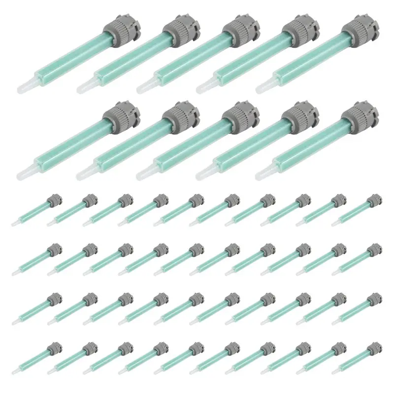 PZHI-50Pcs Epoxy Adhesive Mixing Nozzle Static Mixing Nozzle MB5-16 Mixing Tube (1:1Ratio) For AB Glue Mixer