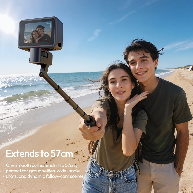 Ulanzi MT98 Składany Statyw Selfie Stick Przenośny Statyw do DJI do Kamer Sportowych Insta 360 180 °   Regulowany z gwintem 1/4 cala Vlog Live — zdjęcie produktu 5