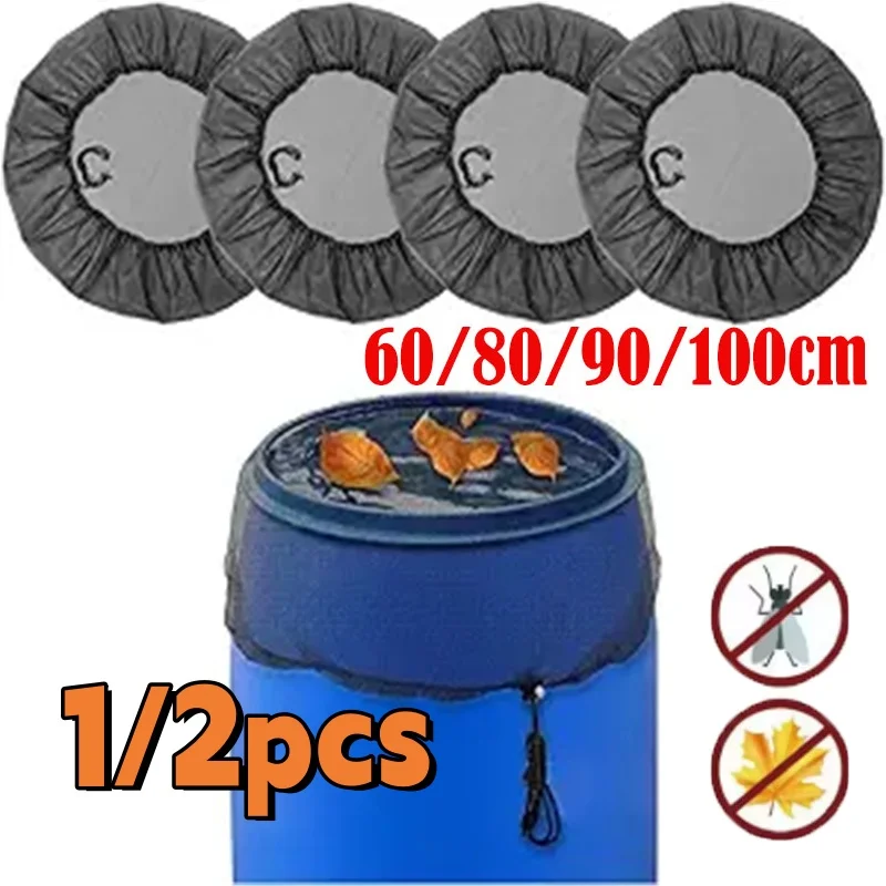 Filet de couverture en maille pour barils de pluie, seaux de collecte d'eau, réservoir, outil de récolte de gouttes de pluie, Protection anti-moustiques, 2/1 pièces
