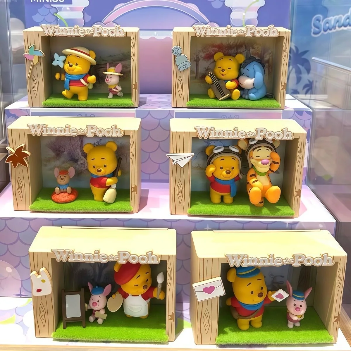 MINISO ウィニー・ザ・プー 秋の外出シリーズ ブラインドボックス デスクトップオーナメント トレンディなおもちゃ ギフト