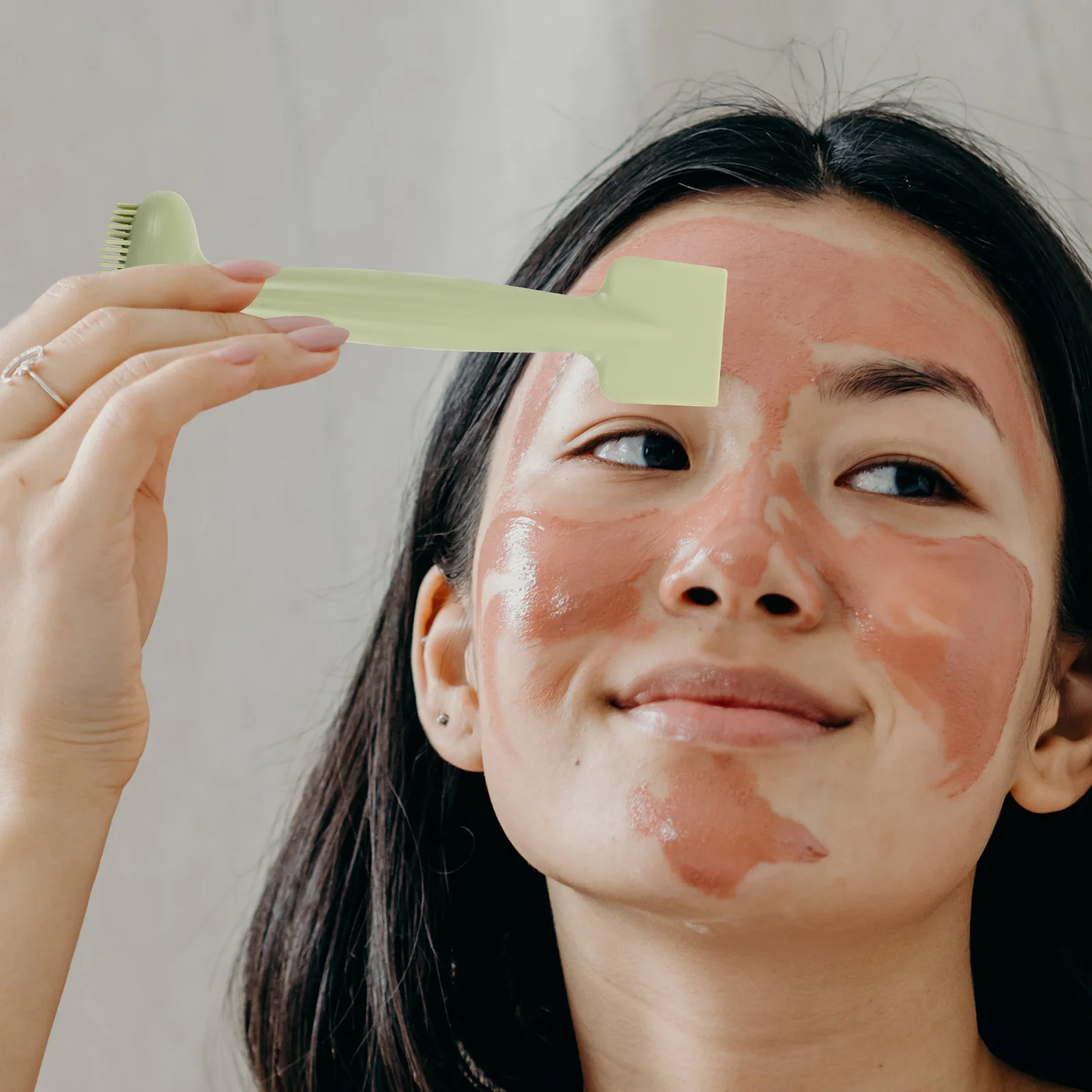 

Double Headed Silicone Mask Brush Facial Exfoliating Cleansing Tool For Face Mud Mask Scrubber Portable Makeup Spatula