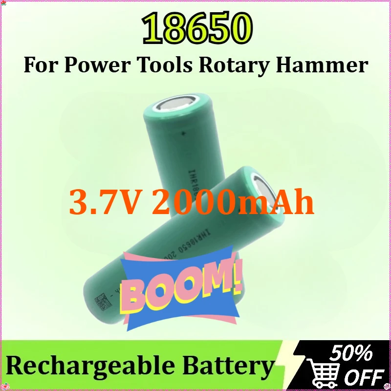 

For Power Tools Rotary Hammer Battery New Lithium Rechargeable Battery 18650 3.7V 2000mAh